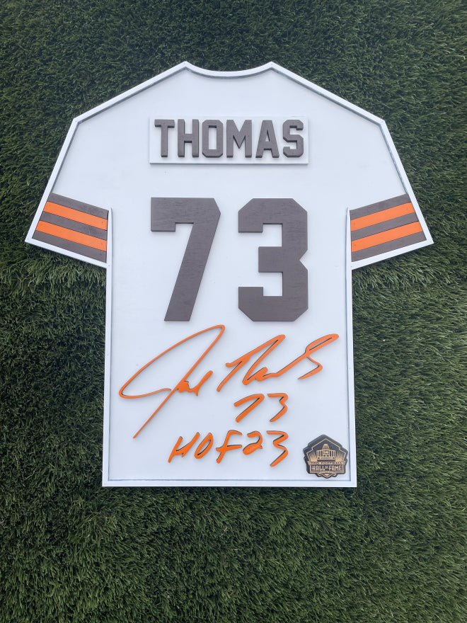 Joe Thomas Wood Jersey 3D White Sign - DS