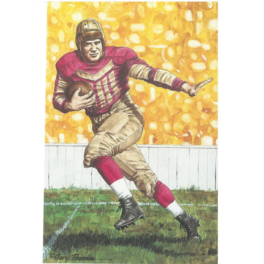 John "Paddy" Driscoll Goal Line Art Proof Card Pro Football Hall of Fame