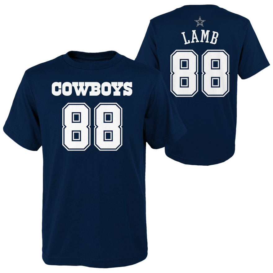 Cowboys CeeDee Lamb Youth Mainliner Name and Number T-Shirt