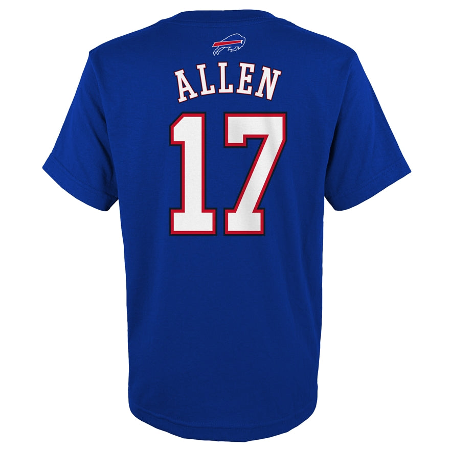 Bills Josh Allen Youth Mainliner Name and Number T-Shirt