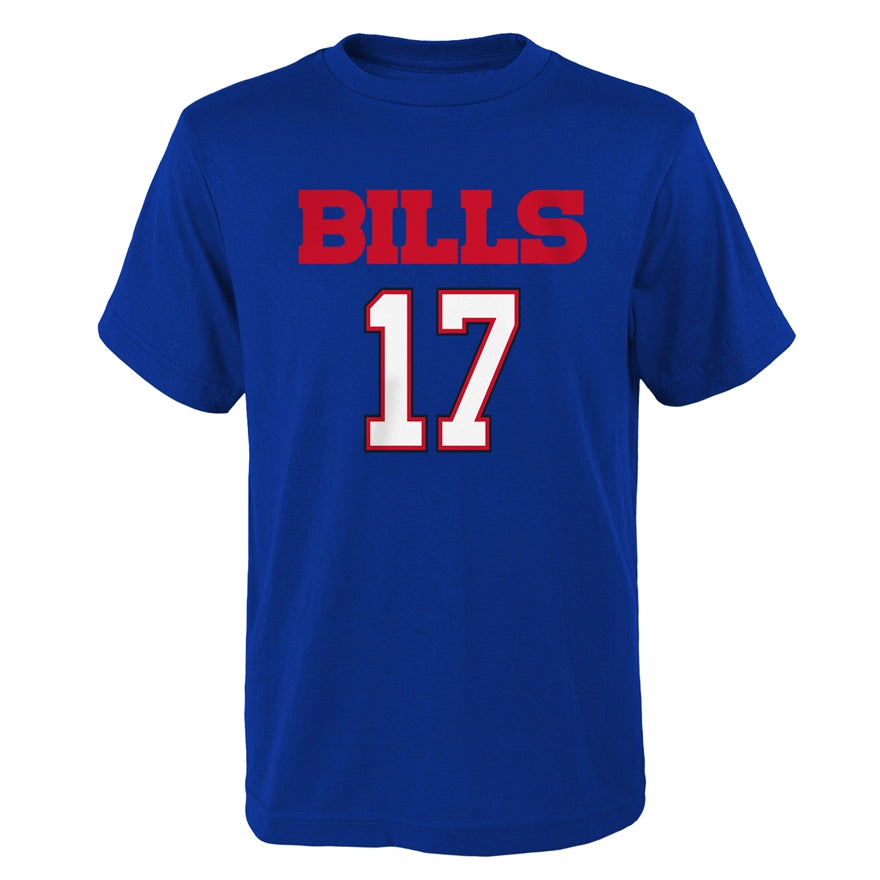 Bills Josh Allen Youth Mainliner Name and Number T-Shirt