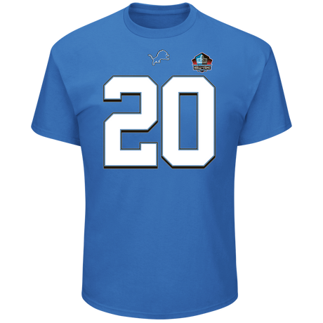 Lions Barry Sanders Hall of Fame Name and Number T-Shirt