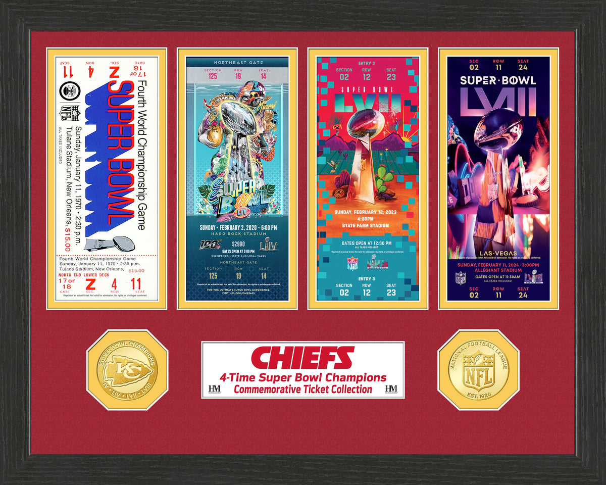 Kansas City Chiefs Super Bowl LVIII (58) Ticket Collection Bronze Coin Photo Mint Highland Mint