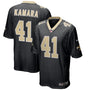 Saints Alvin Kamara Nike Men's Black Game Jersey