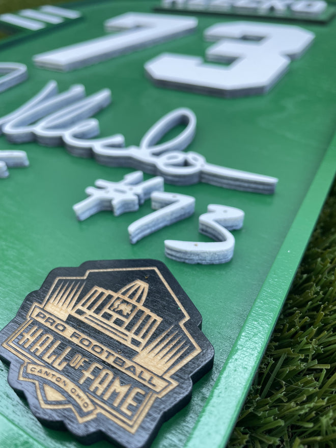 Joe Klecko Wood Jersey 3D Green Sign - DS