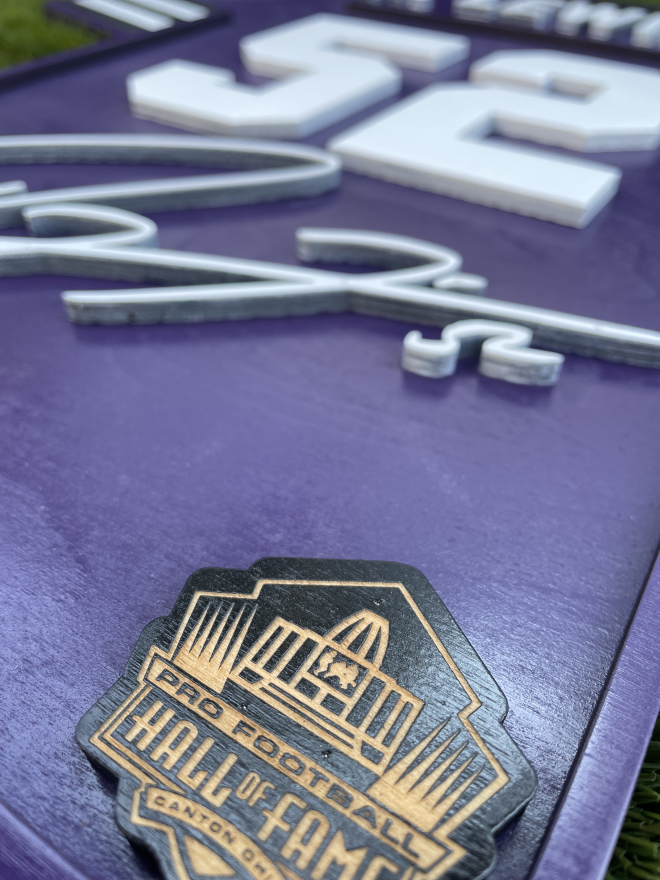 Ray Lewis Wood Jersey 3D Sign Pro Football Hall of Fame