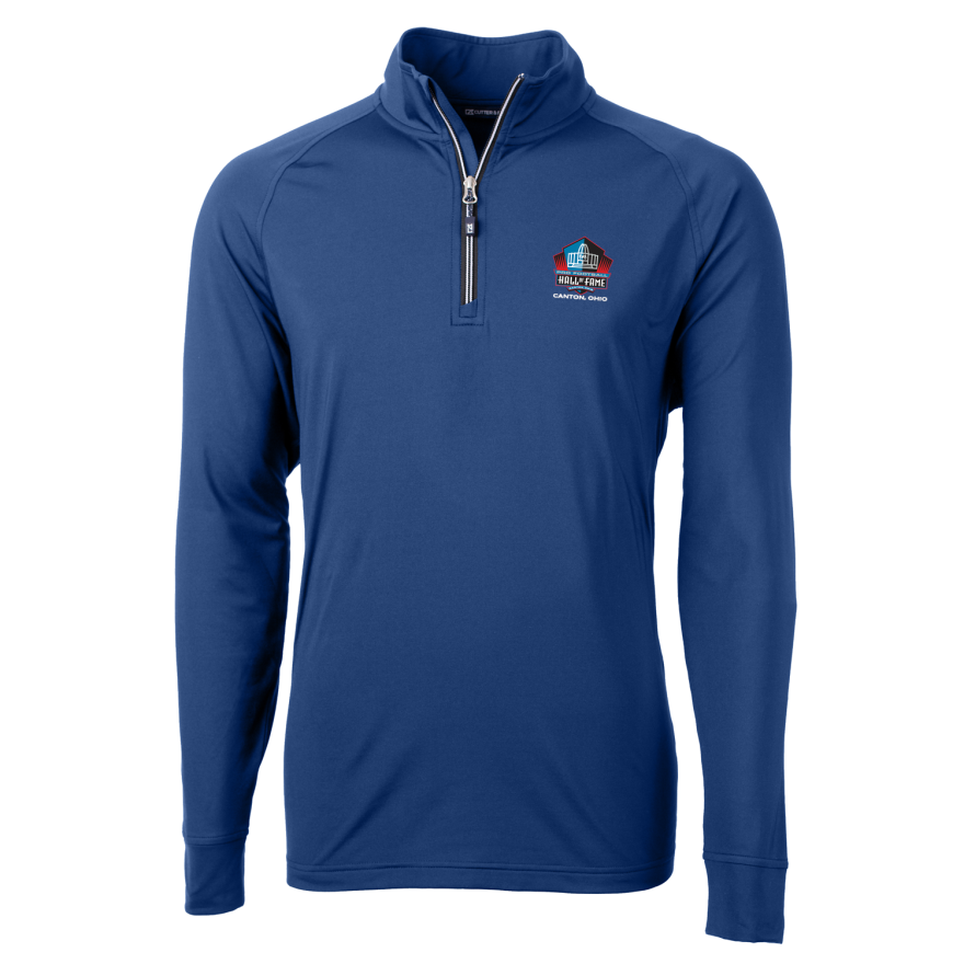 Hall of Fame Cutter & Buck Men's Tour Blue Adapt 1/2 Zip Pullover