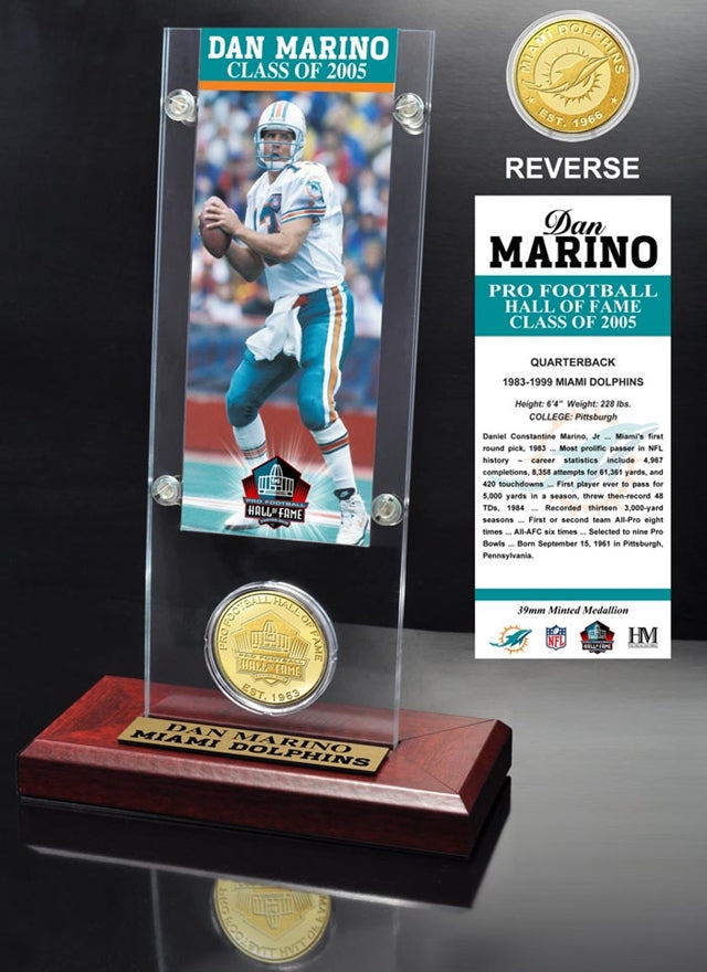 Dan Marino "2005 NFL Hall of Fame Inductee" Ticket Acrylic Pro Football Hall of Fame