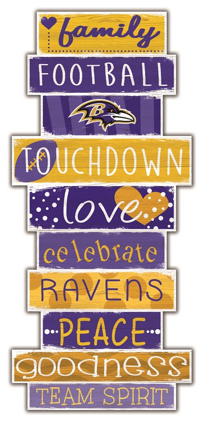 Ravens Celebrations Stack 24" Sign Pro Football Hall of Fame