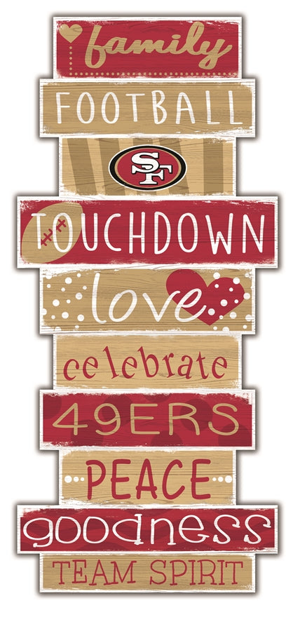 49ers Celebrations Stack 24" Sign
