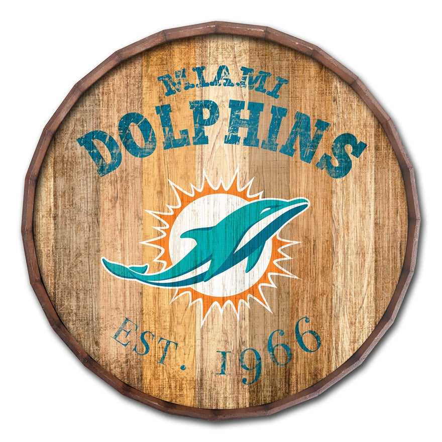 Dolphins 24'' Established Date Barrel Top
