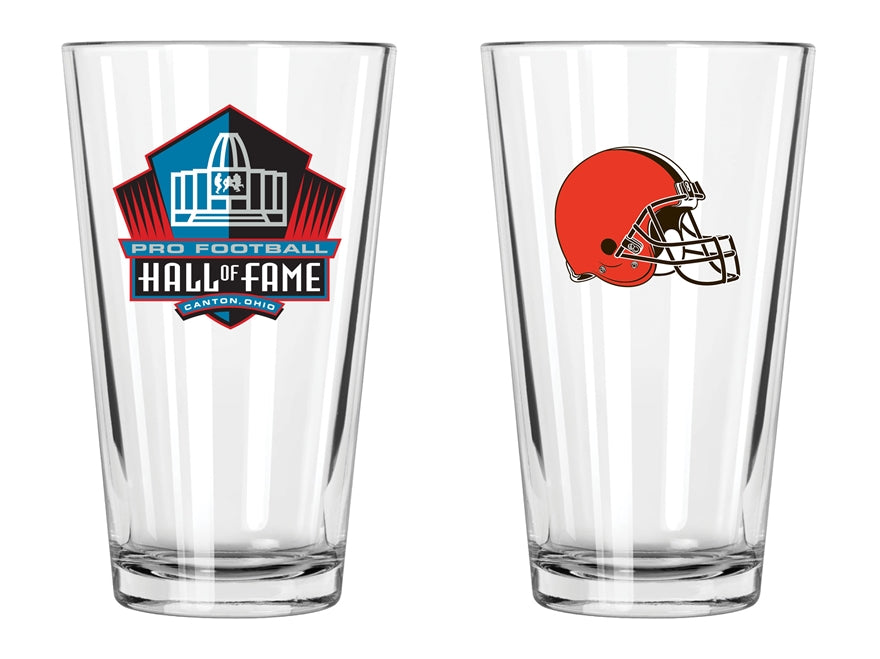 Browns Hall of Fame Pint Glass Pro Football Hall of Fame