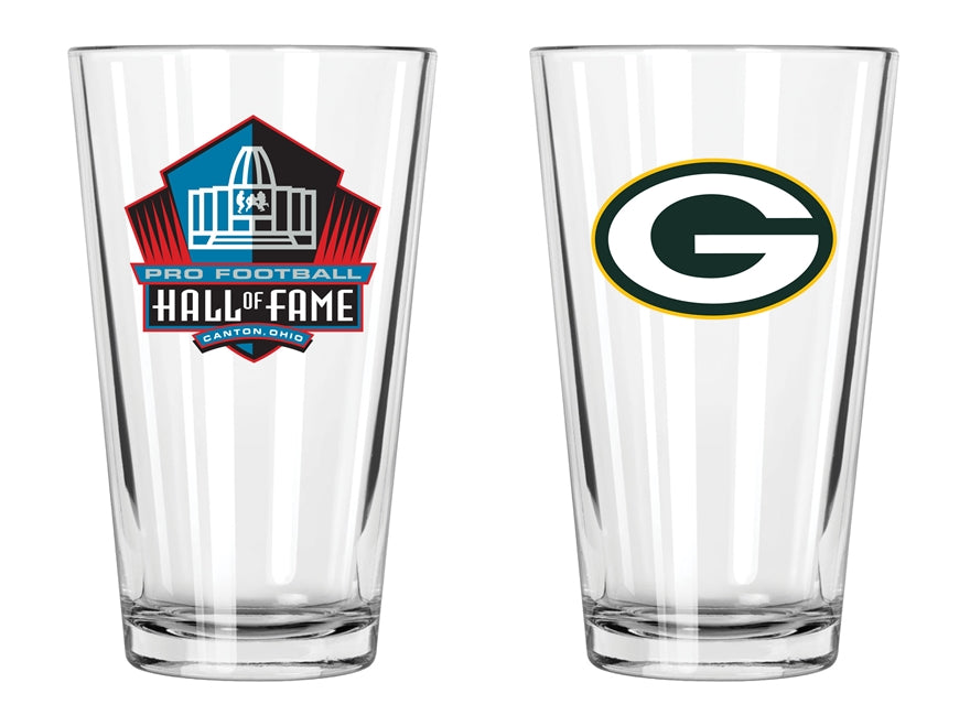 Packers Hall of Fame Pint Glass Pro Football Hall of Fame