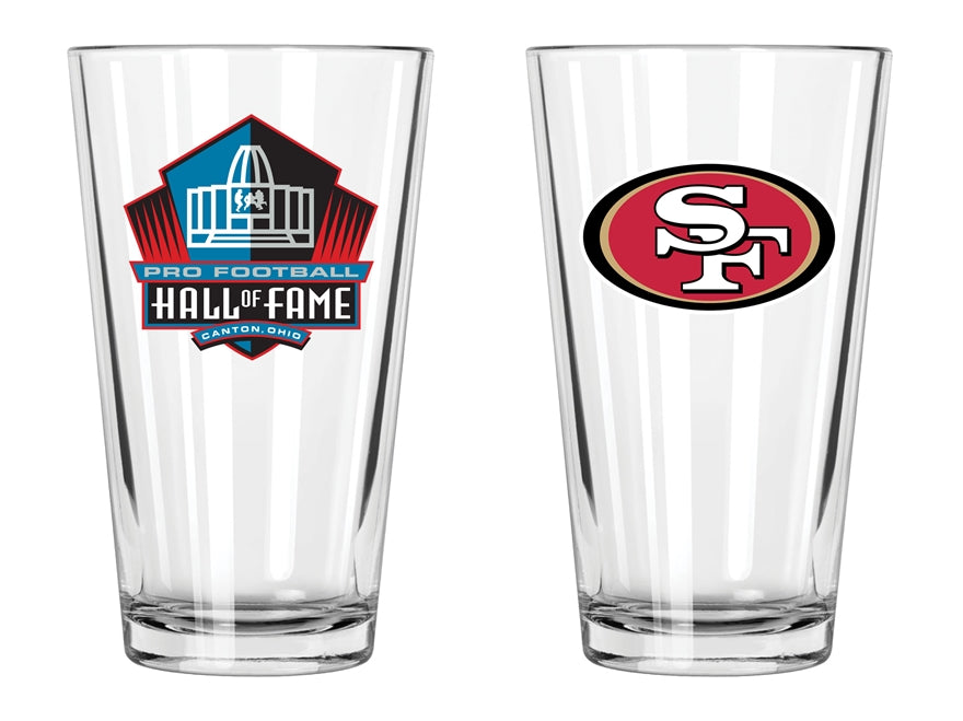 49ers Hall of Fame Pint Glass Pro Football Hall of Fame