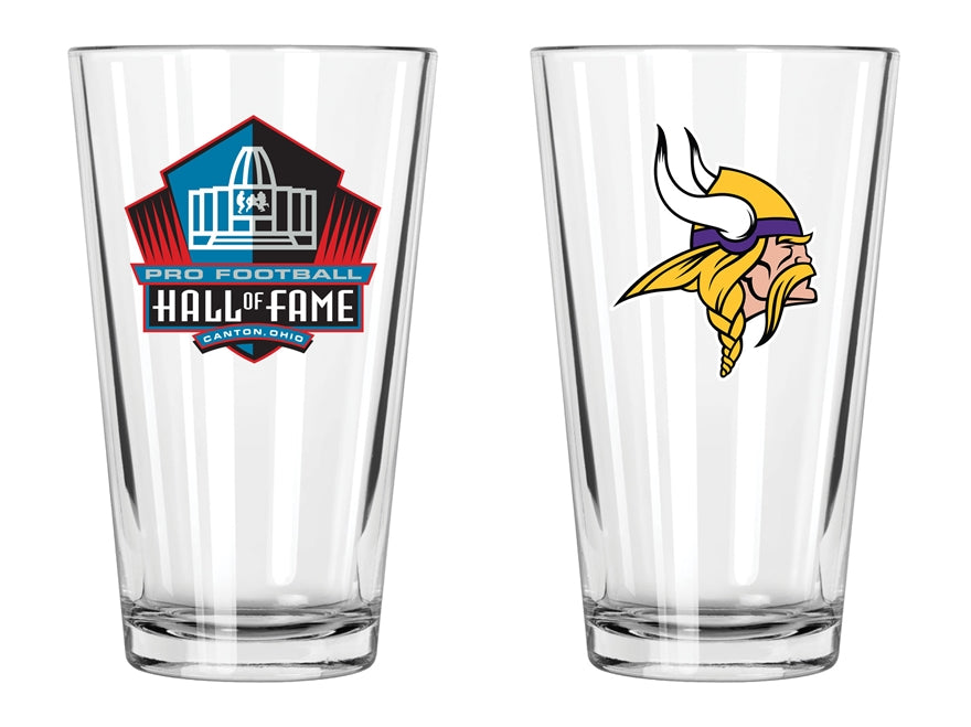 Vikings Hall of Fame Pint Glass Pro Football Hall of Fame