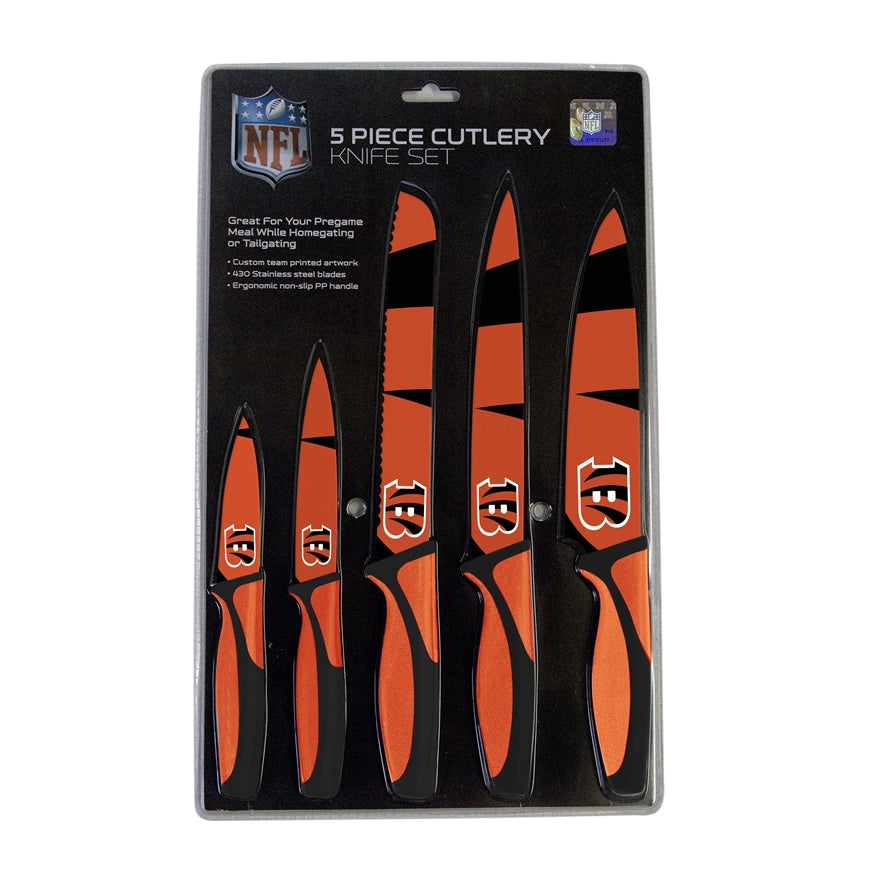 Bengals 5-Piece Stainless Steel Cutlery Knife Set