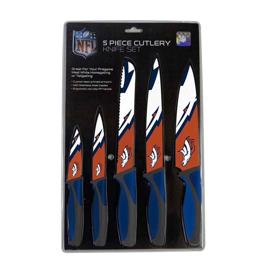 Broncos 5-Piece Stainless Steel Cutlery Knife Set