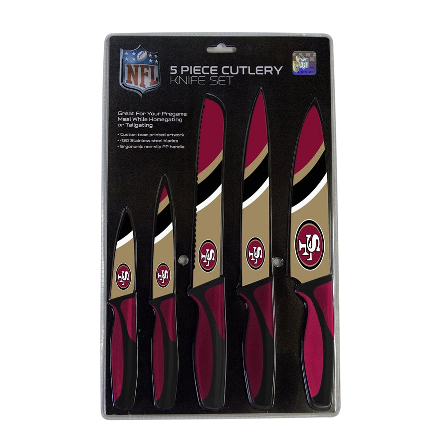49ers 5-Piece Stainless Steel Cutlery Knife Set