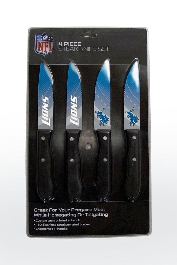 Lions 4-Piece Stainless Steel Steak Knife Set
