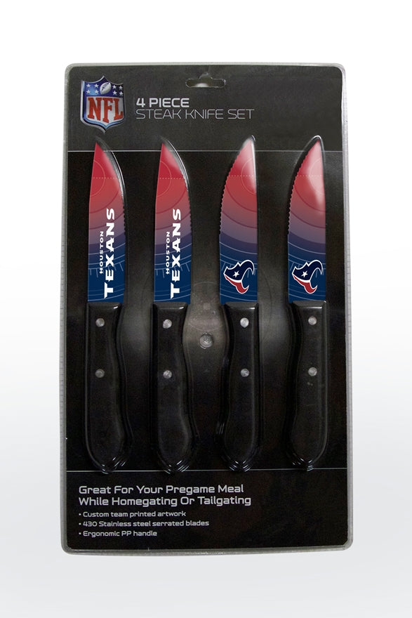 Texans 4-Piece Stainless Steel Steak Knife Set