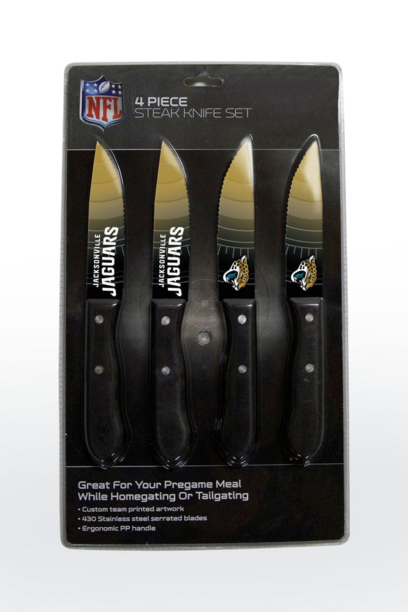 Jaguars 4-Piece Stainless Steel Steak Knife Set
