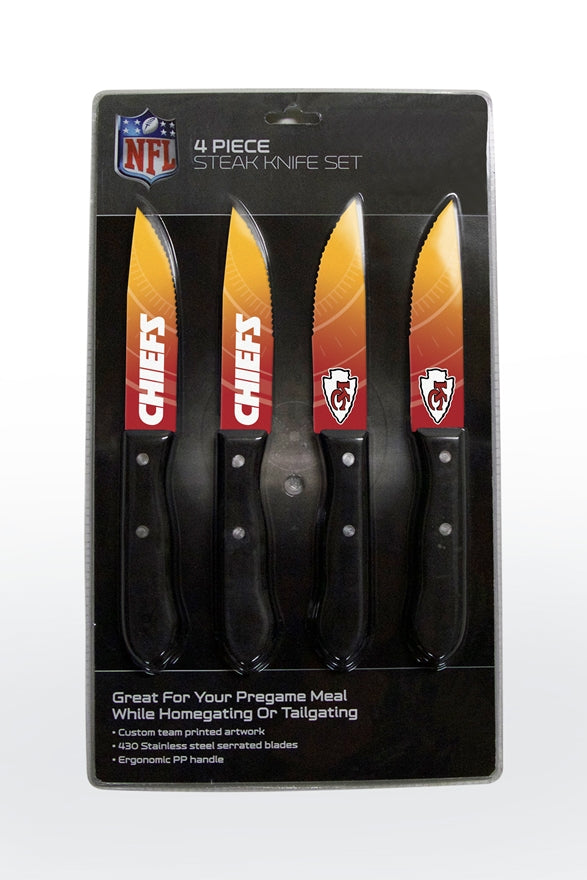 Chiefs 4-Piece Stainless Steel Steak Knife Set
