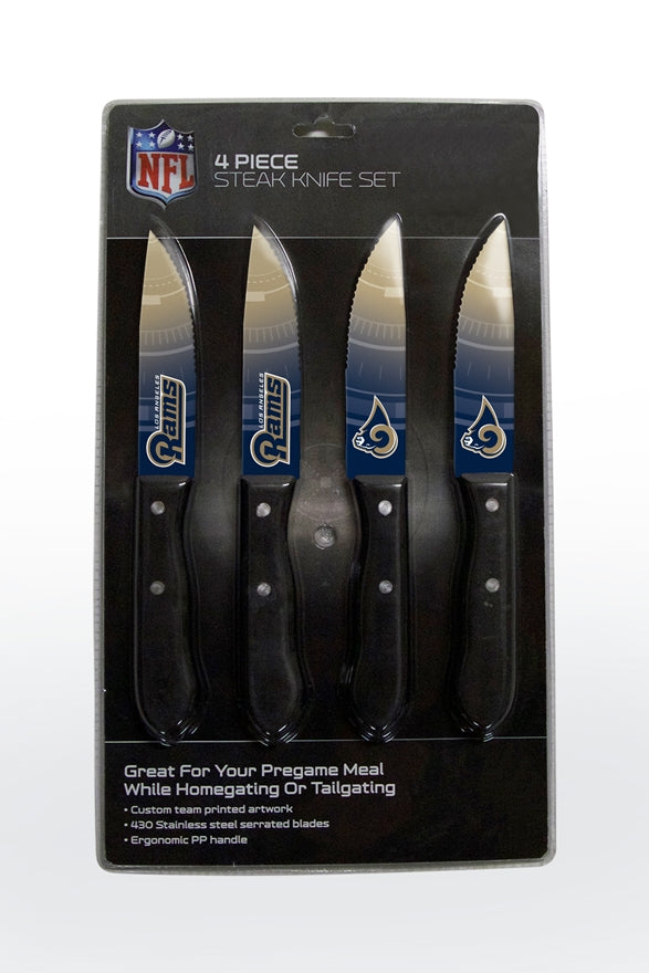 Rams 4-Piece Stainless Steel Steak Knife Set