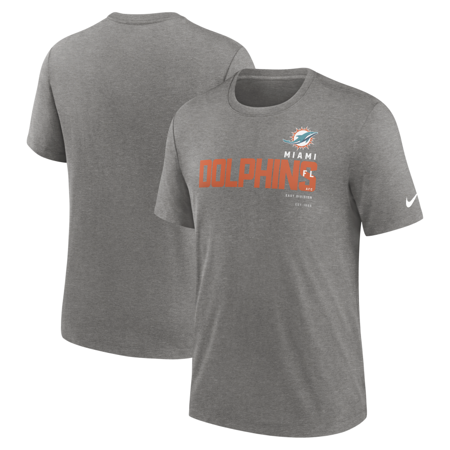 Dolphins Nike Tri-Blend Team Name T-Shirt
