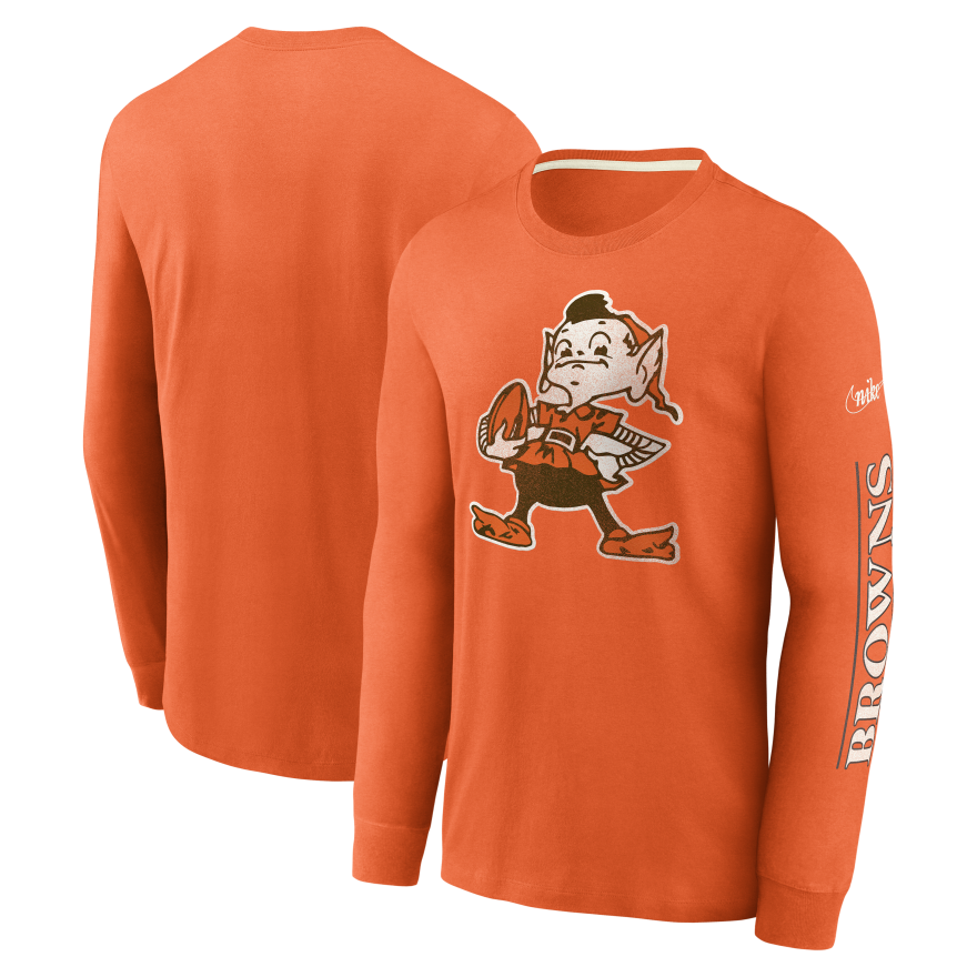 Browns Nike 61-67 Logo Orange Long Sleeve T-Shirt
