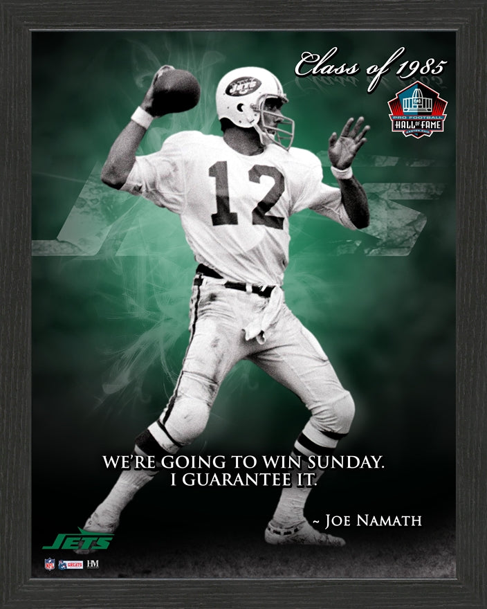 Joe Namath Inspiration Frame Pro Football Hall of Fame
