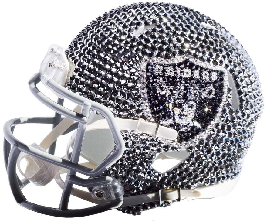 Raiders Swarovski Crystal Mini Helmet