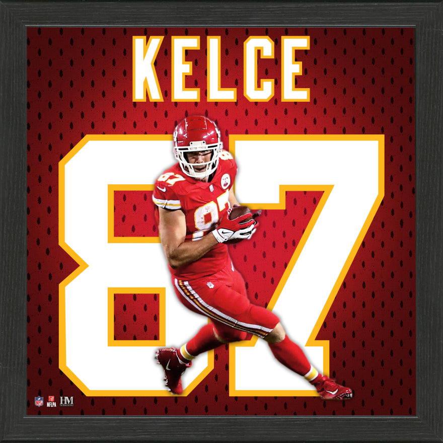 Kansas City Chiefs Travis Kelce NFL Impact Jersey Frame