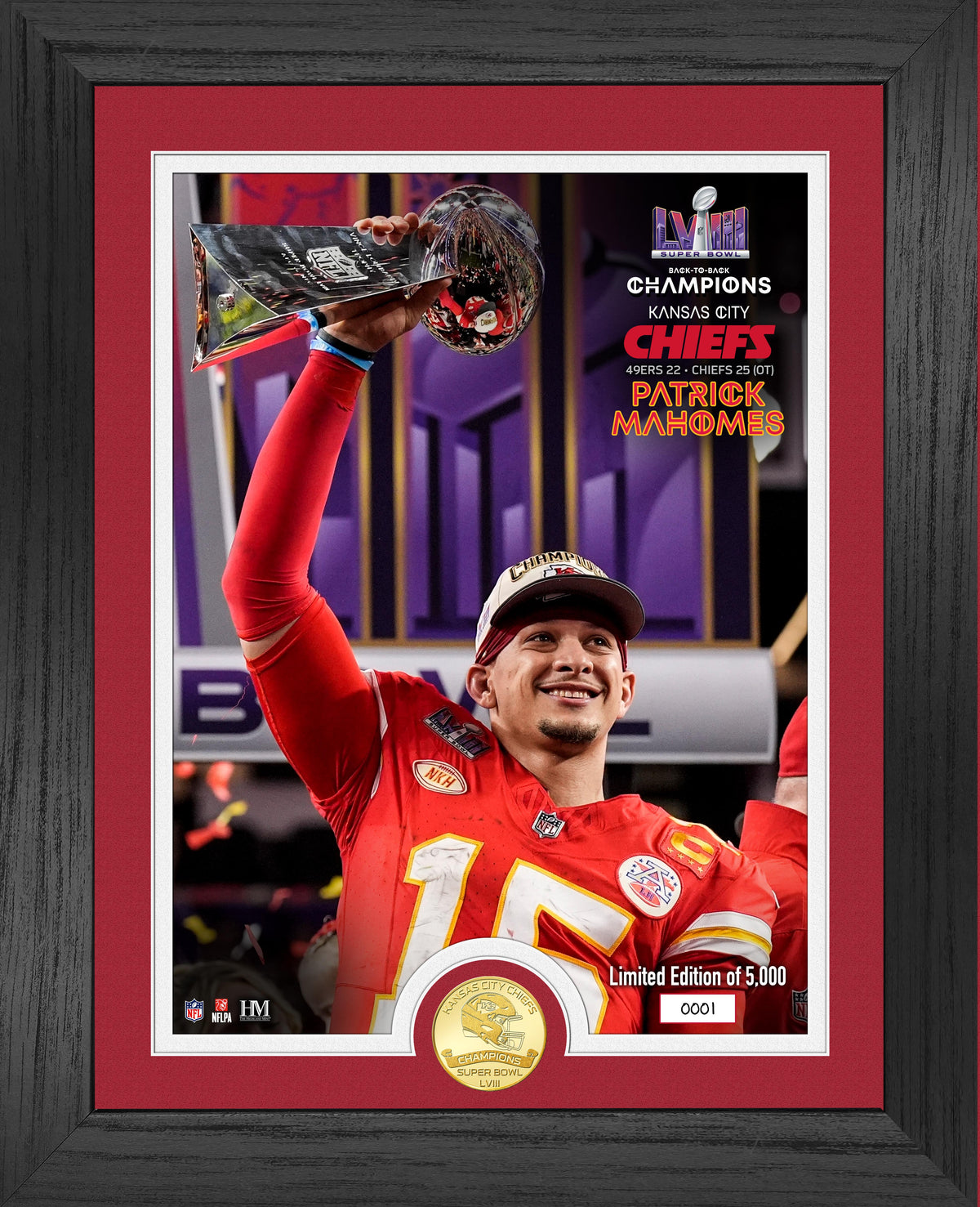 Kansas City Chiefs Super Bowl LVIII (58) Champions Bronze Coin Trophy Photo Mint Highland Mint