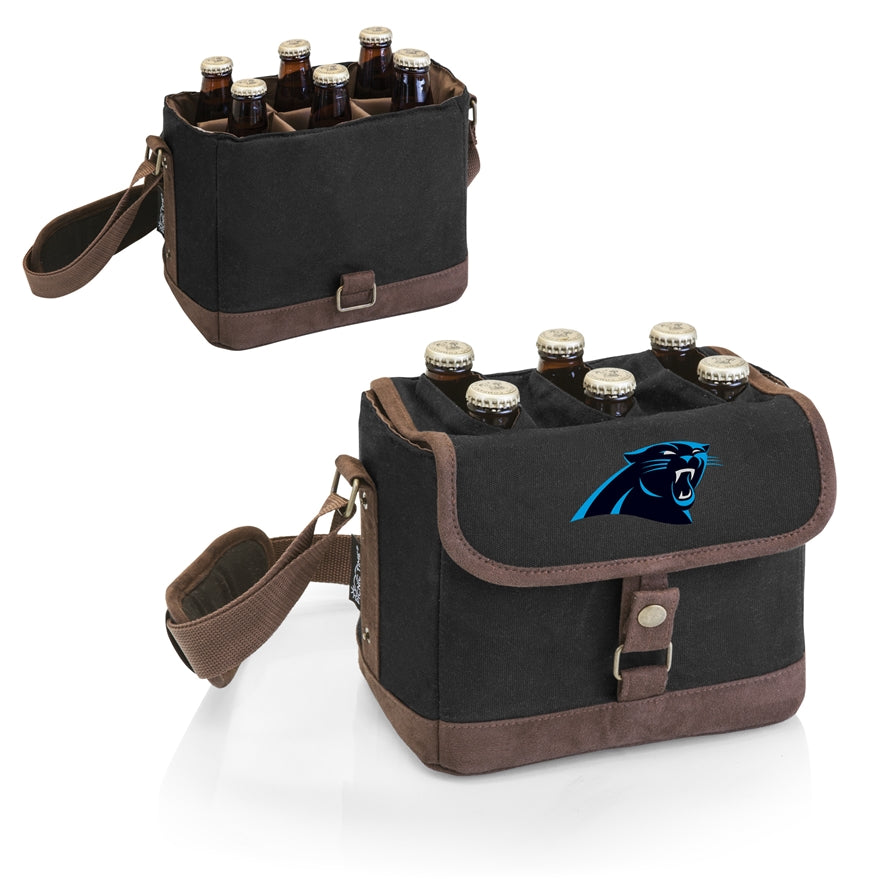 Panthers Beer Caddy Cooler Tote with Opener by Picnic Time
