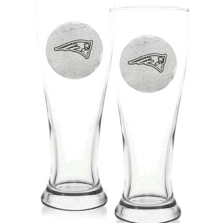 New England Patriots 2-Piece Pilsner Set with Collectible Box