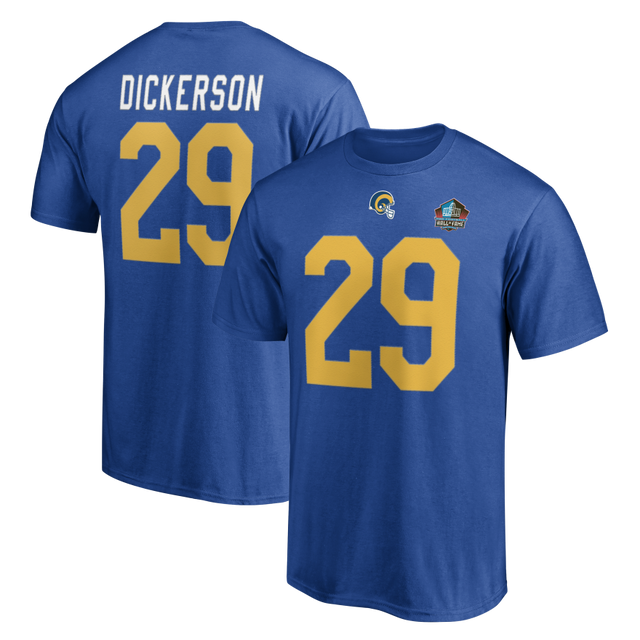 Rams Eric Dickerson Hall of Fame Name and Number T-Shirt