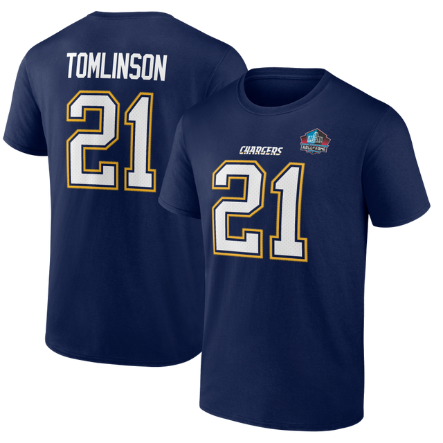 Chargers LaDainian Tomlinson Hall of Fame Name and Number T-Shirt