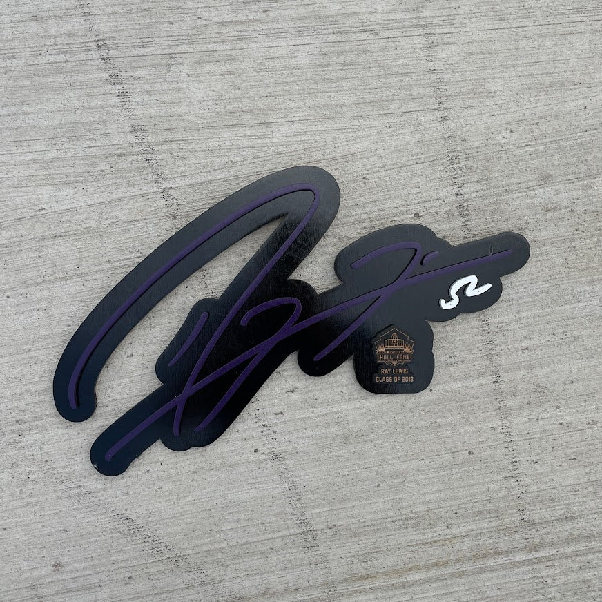 Ray Lewis 3D Signature Color Wall Sign - DS