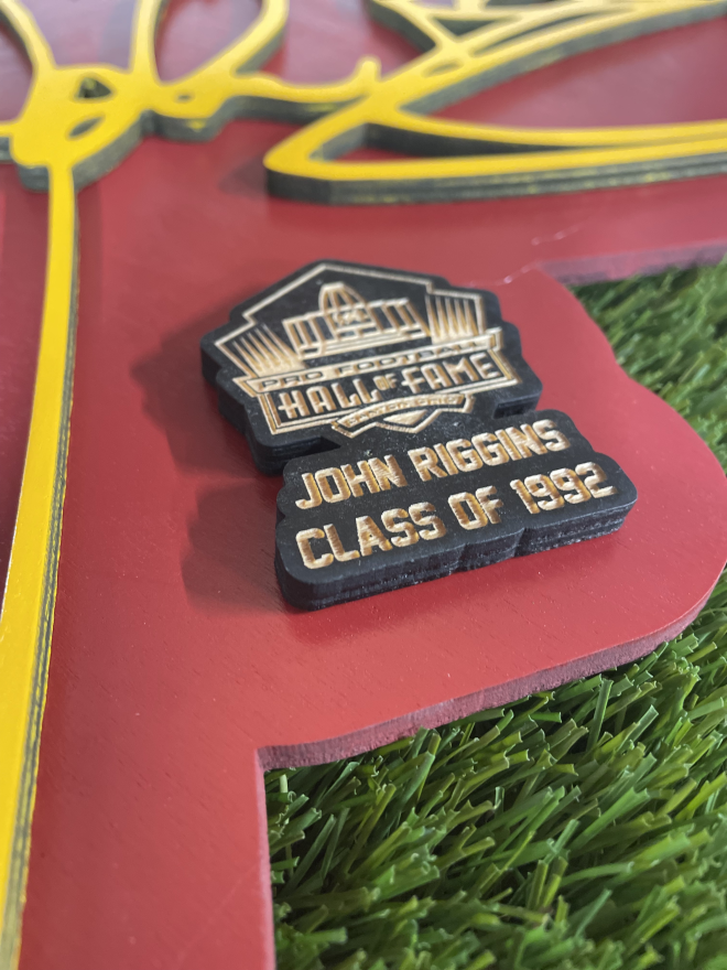 John Riggins 3D Signature Color Wall Sign - DS
