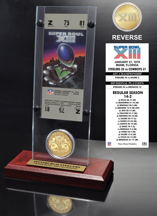 Super Bowl XIII (13) Ticket & Game Coin Collection