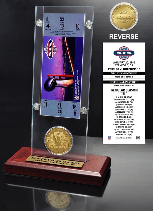 Super Bowl XIX (19) Ticket & Game Coin Collection