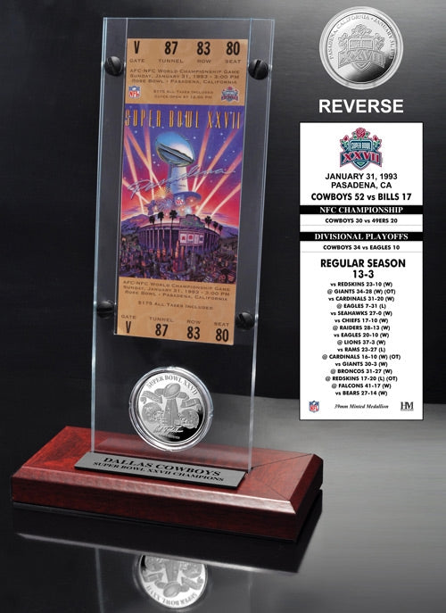 Super Bowl XXVII (27) Ticket & Game Coin Collection