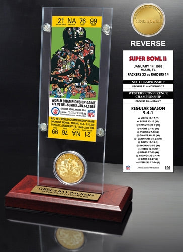Super Bowl II (2) Ticket & Game Coin Collection