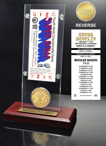 Super Bowl IV (4) Ticket & Game Coin Collection