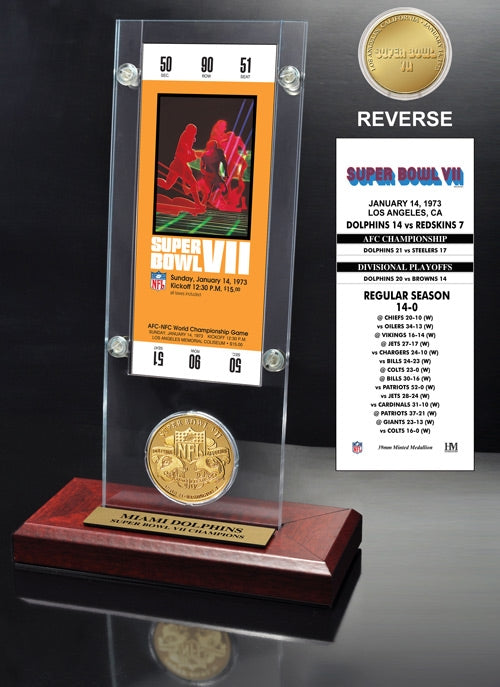 Super Bowl VII (7) Ticket & Game Coin Collection