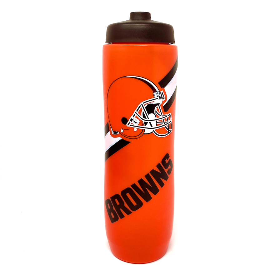 Browns Squeezy Water Bottle Pro Football Hall of Fame