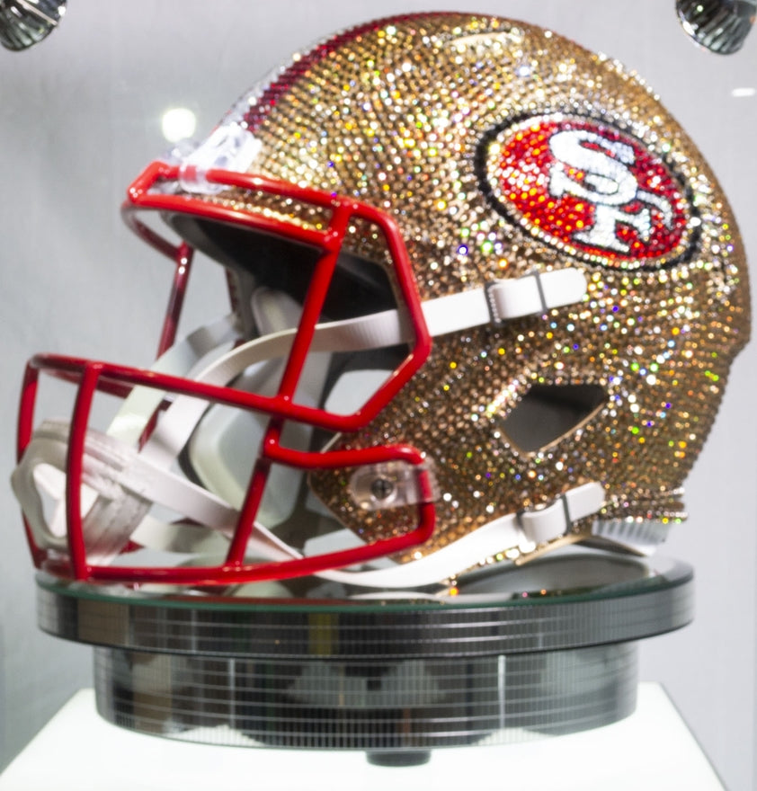 49ers Swarovski Crystal Full Size Helmet