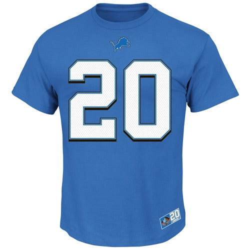 Lions Barry Sanders Hall of Fame Name and Number T-Shirt