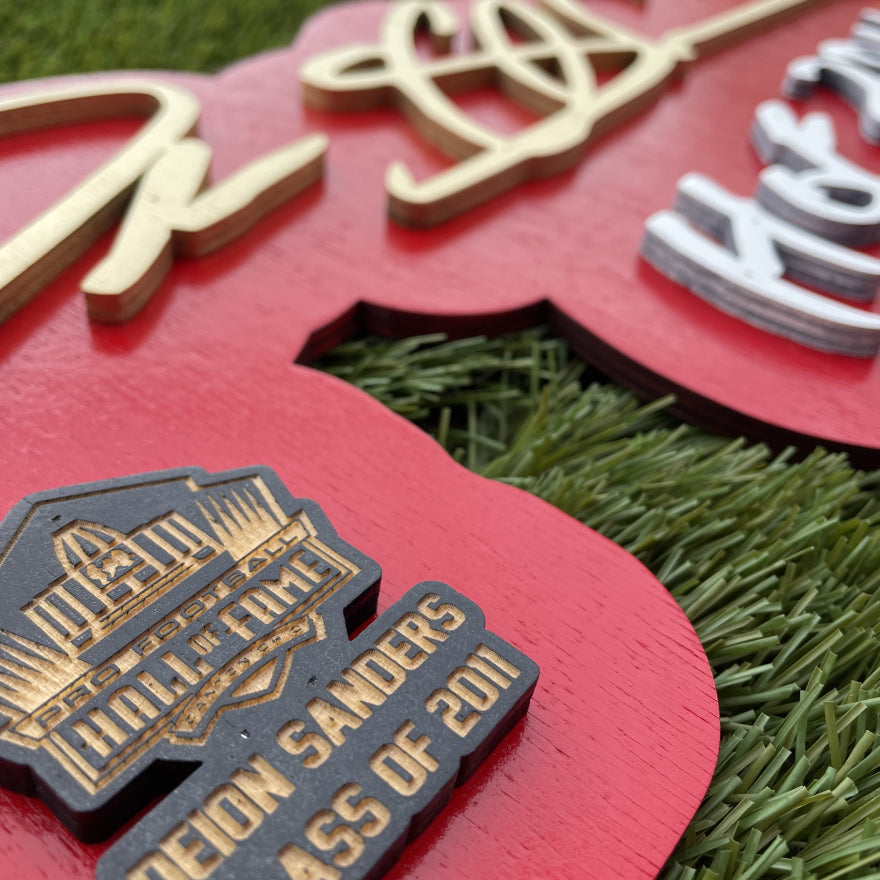 Deion Sanders 3D Signature Color Wall Sign - DS