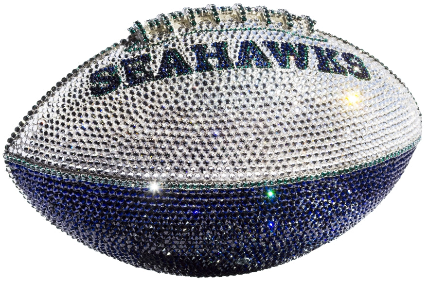 Seahawks Swarovski Crystal Full Size Football